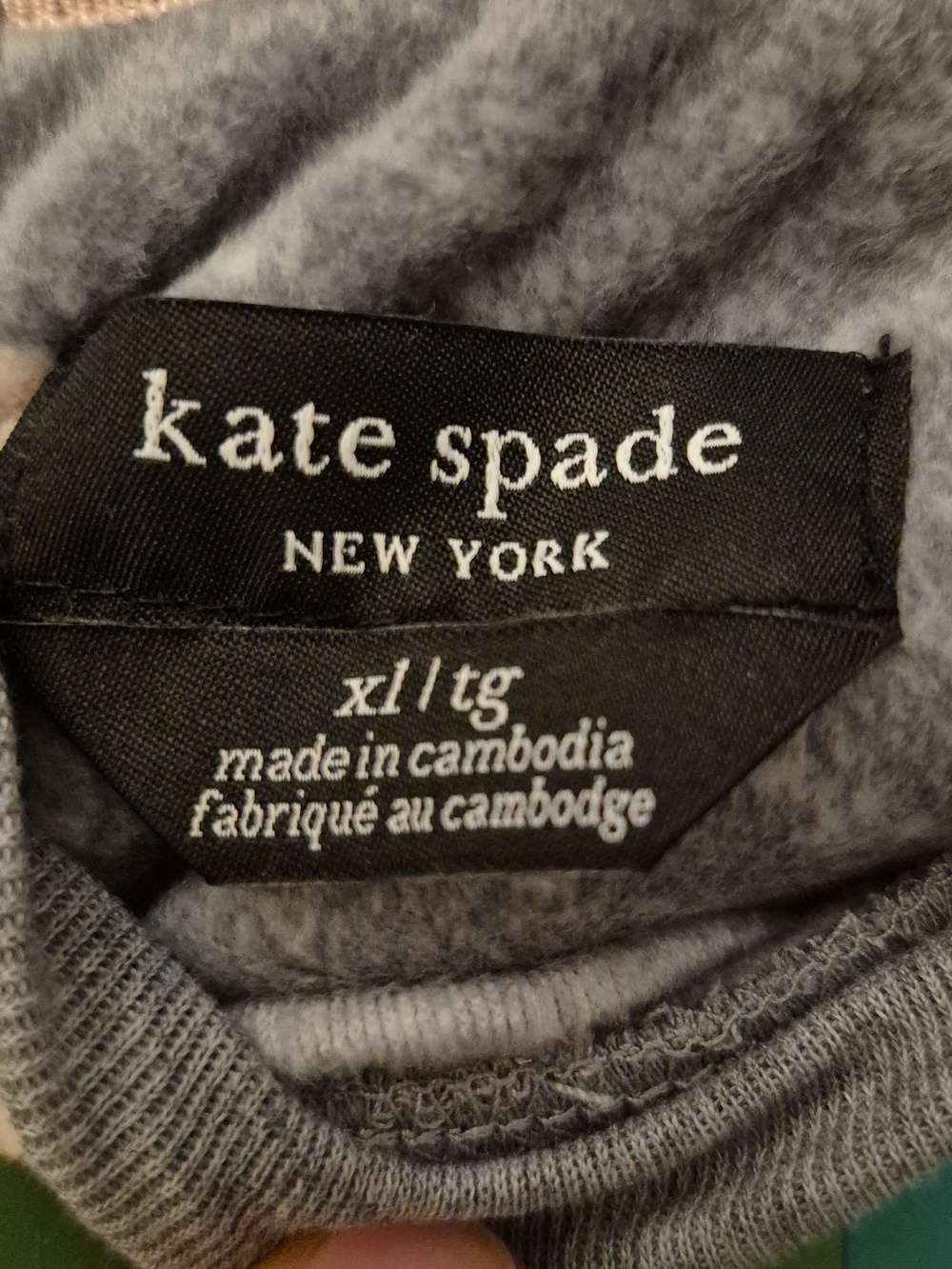 XL: Kate Spade Soft Fleece 2 piece Pajama set Grey With Pink Dots - Picture 5 of 6